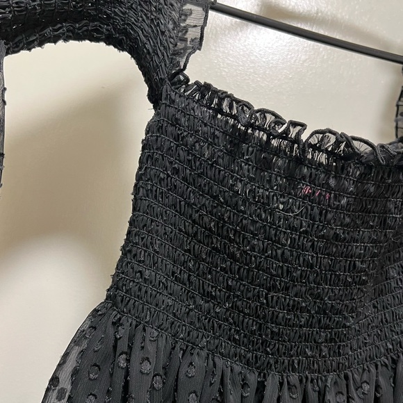 🚫SOLD🚫 Vintage Betsey Johnson Off Shoulder Flutter Sleeve Dress - Picture 4 of 6